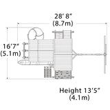 Olympian Peak Jumbo 3 žaidimų aikštelė iš kedro