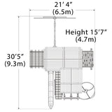 Titan Treehouse XL 10 žaidimų aikštelė