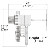Titan Treehouse XL 3 žaidimų aikštelė