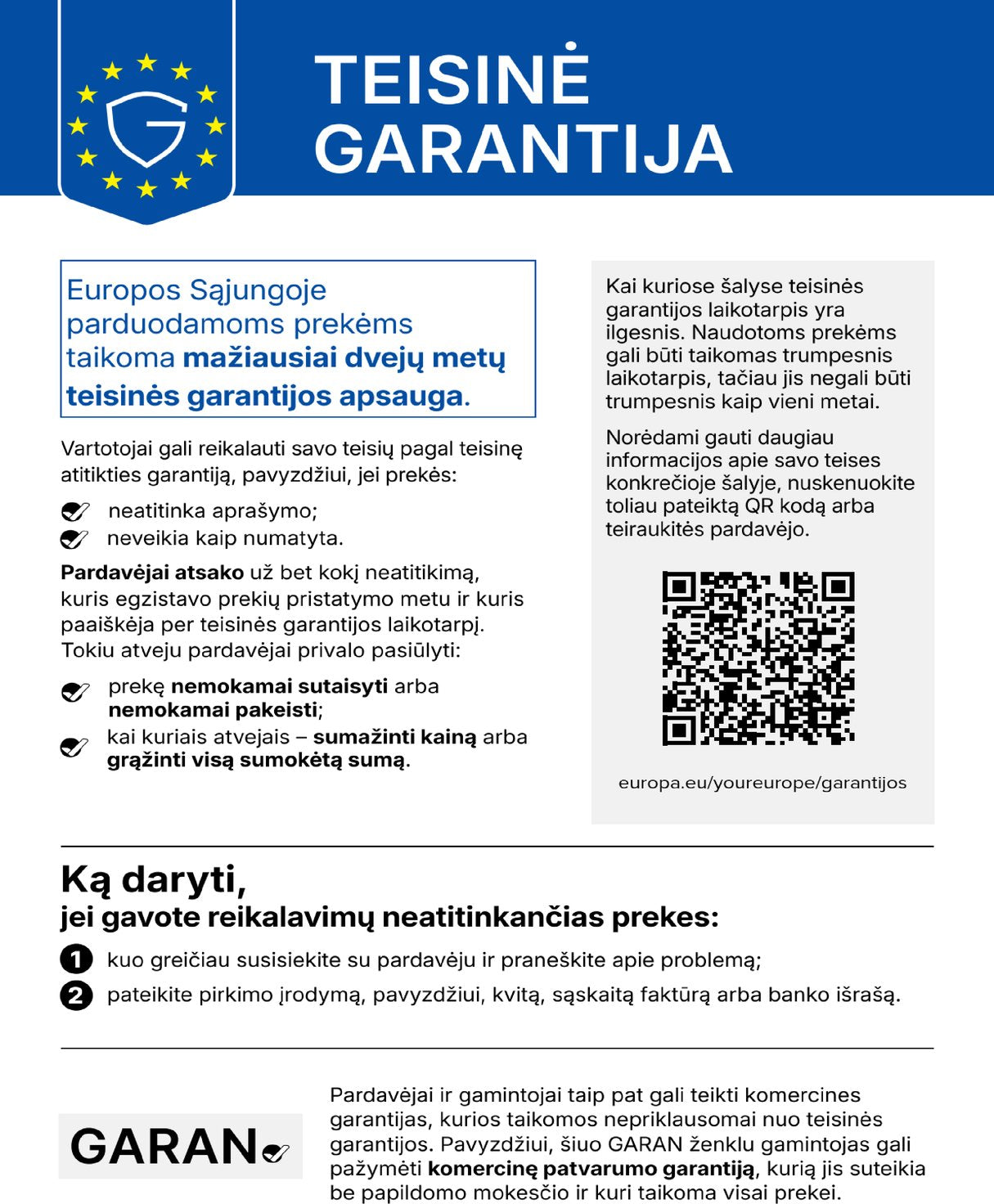ES teisinė atitikties garantija