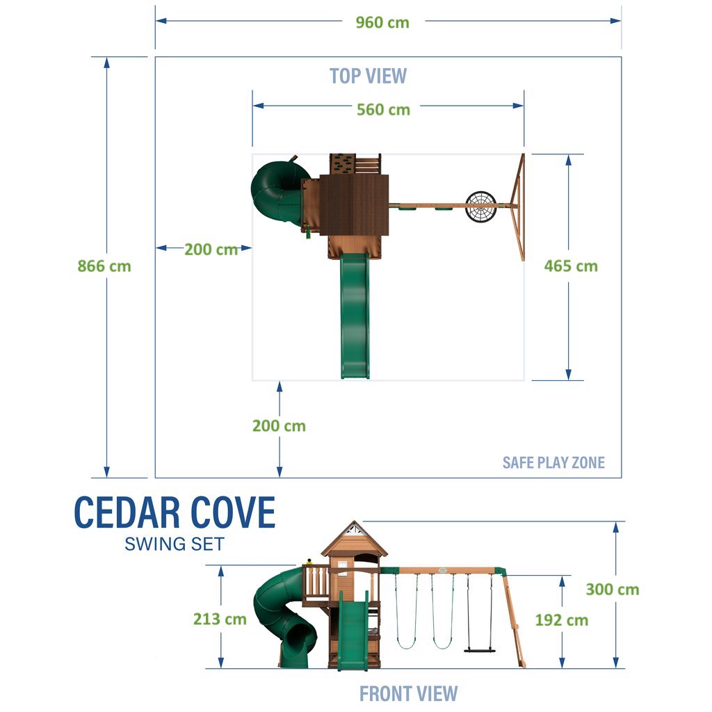 kedro žaidimų aikštelė Cedar Cove
